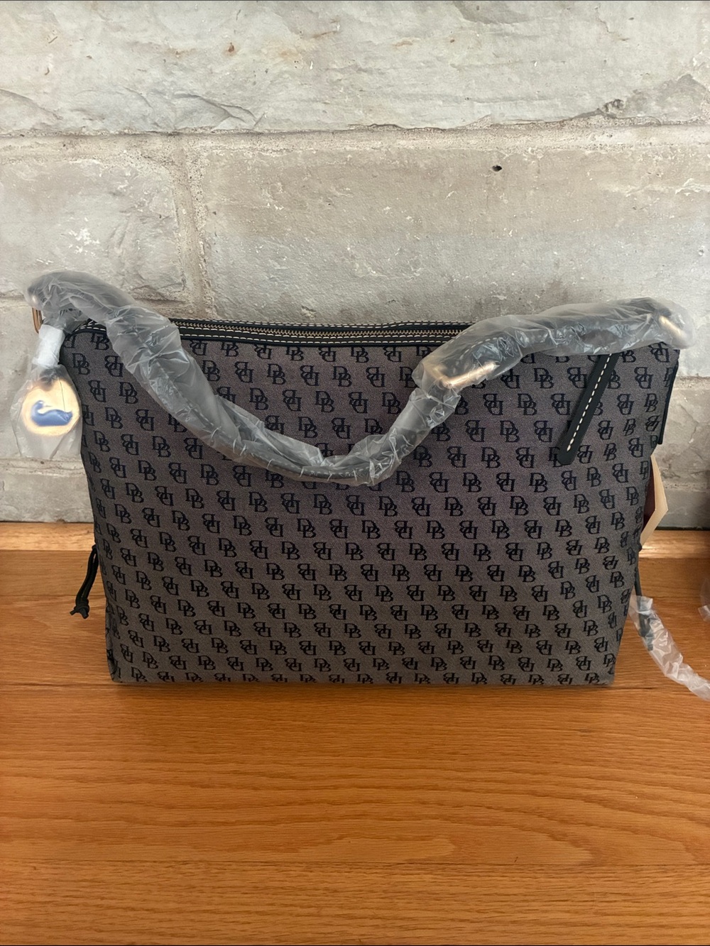 Dooney & Bourke Gray Monogram Shoulder Bag